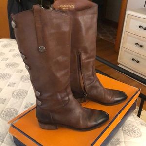 Arturo Chiang burgundy/brown leather boots